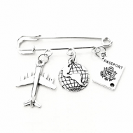 Broche Speld Globe Trotter